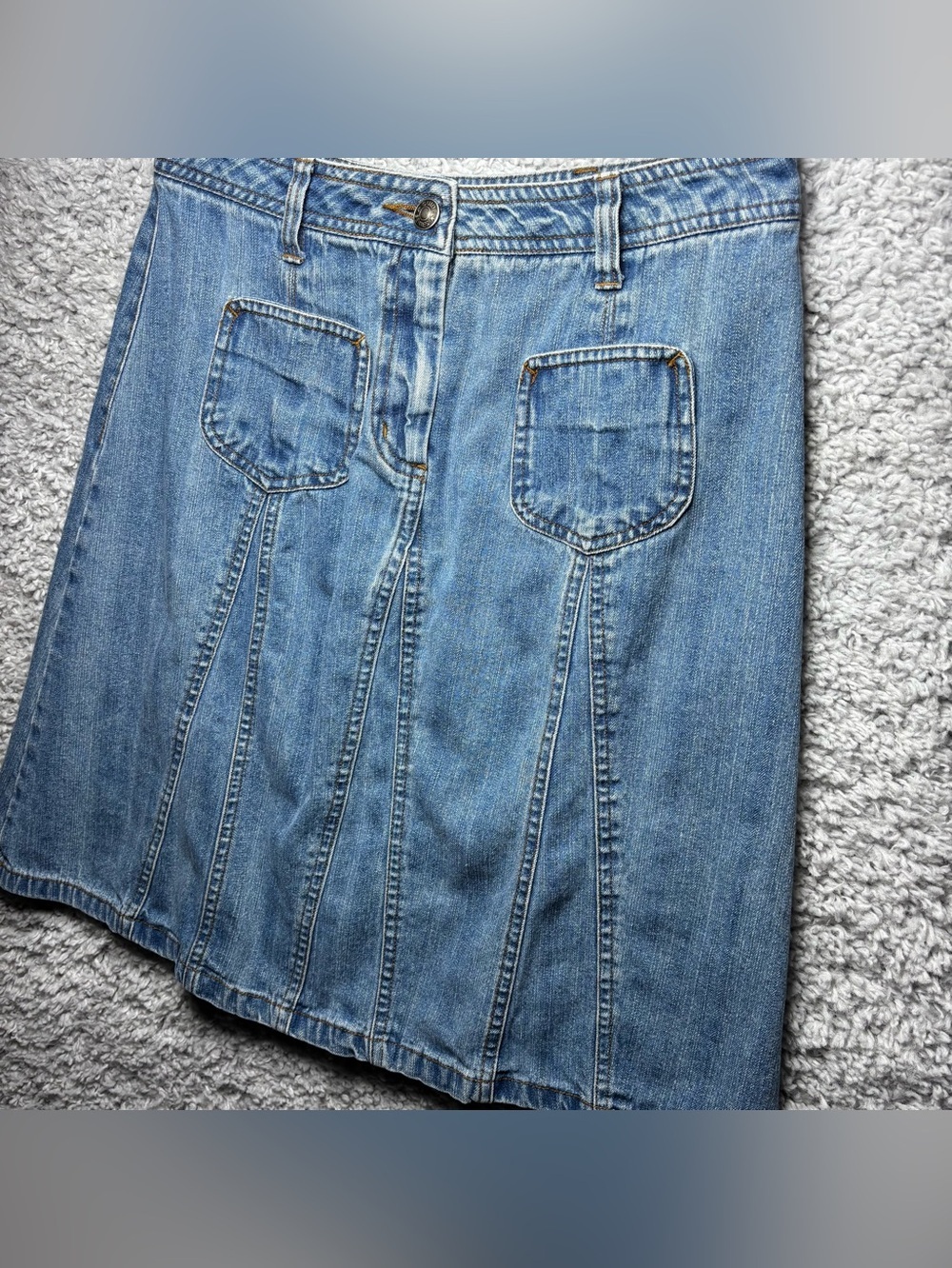 GUIDE SERIES Skirt Womens 8 Denim Midi Y2K Style Festival Outdoor Cotton Street